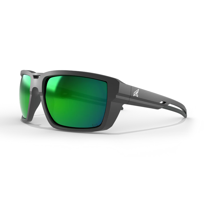 Lassen-Black Frame / Polarized Aqua Precision Green Plus Mirror Lenses