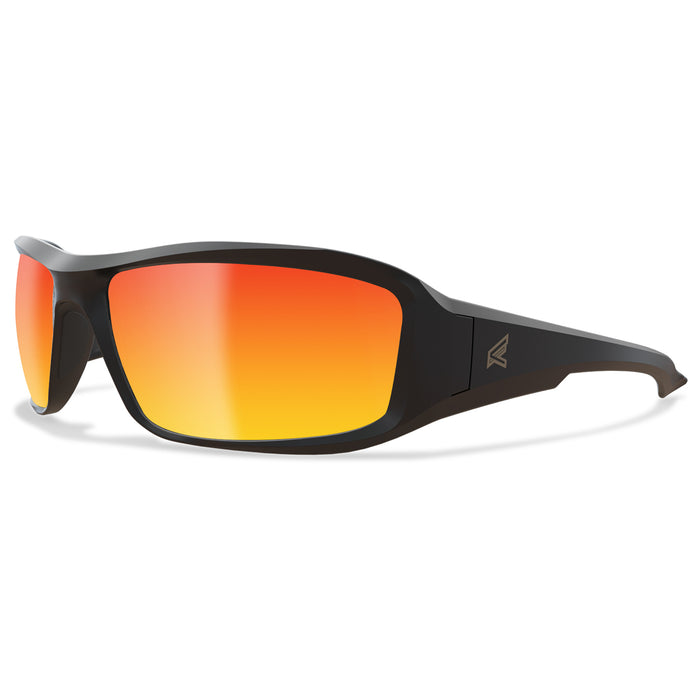 Brazeau - Black Frame / Aqua Precision Red Mirror Lenses