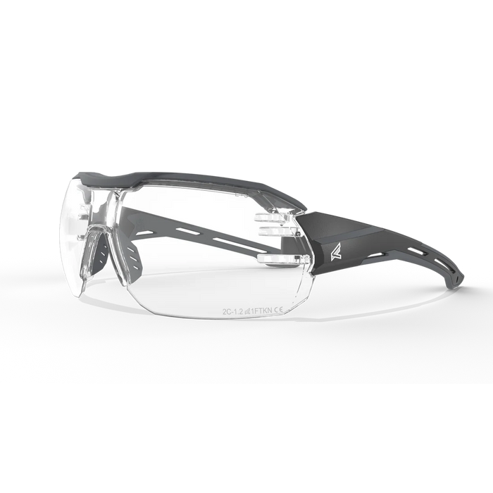 Kabru - Black Frame with Gray TPR / Vapor Shield Clear Lenses