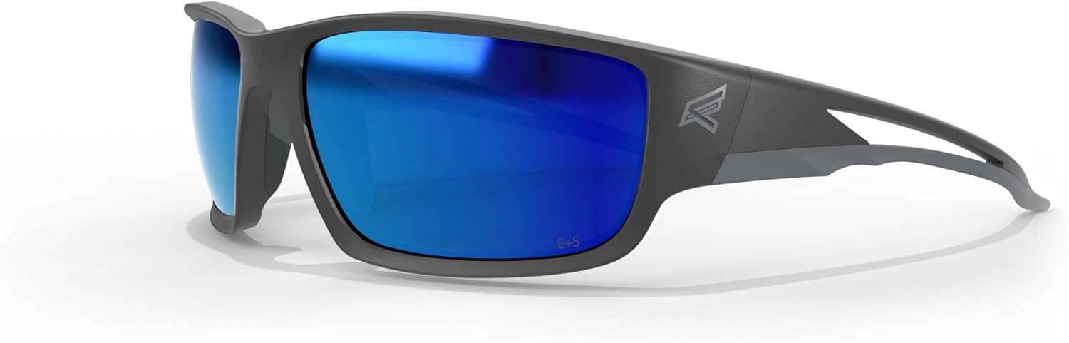 Kazbek - Black Frame / Polarized Aqua Precision Blue Mirror Lenses