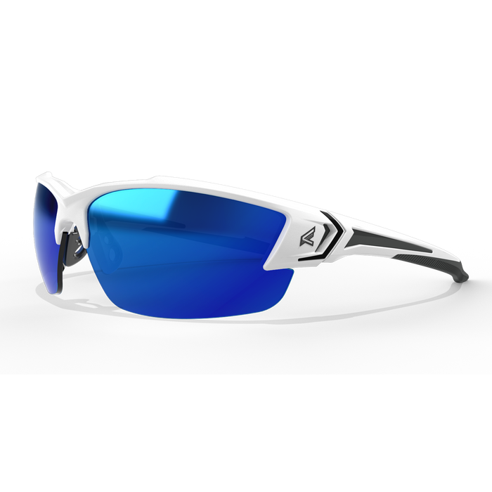 Khor G2 - White Frame / Polarized Aqua Precision Blue Mirror Lenses