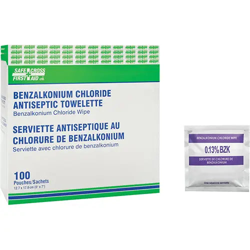 Benzalkonium Chloride Wipes- Box 100