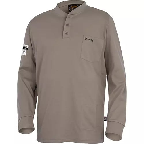 Pioneer  331 FR Interlock Henley Shirt, Beige